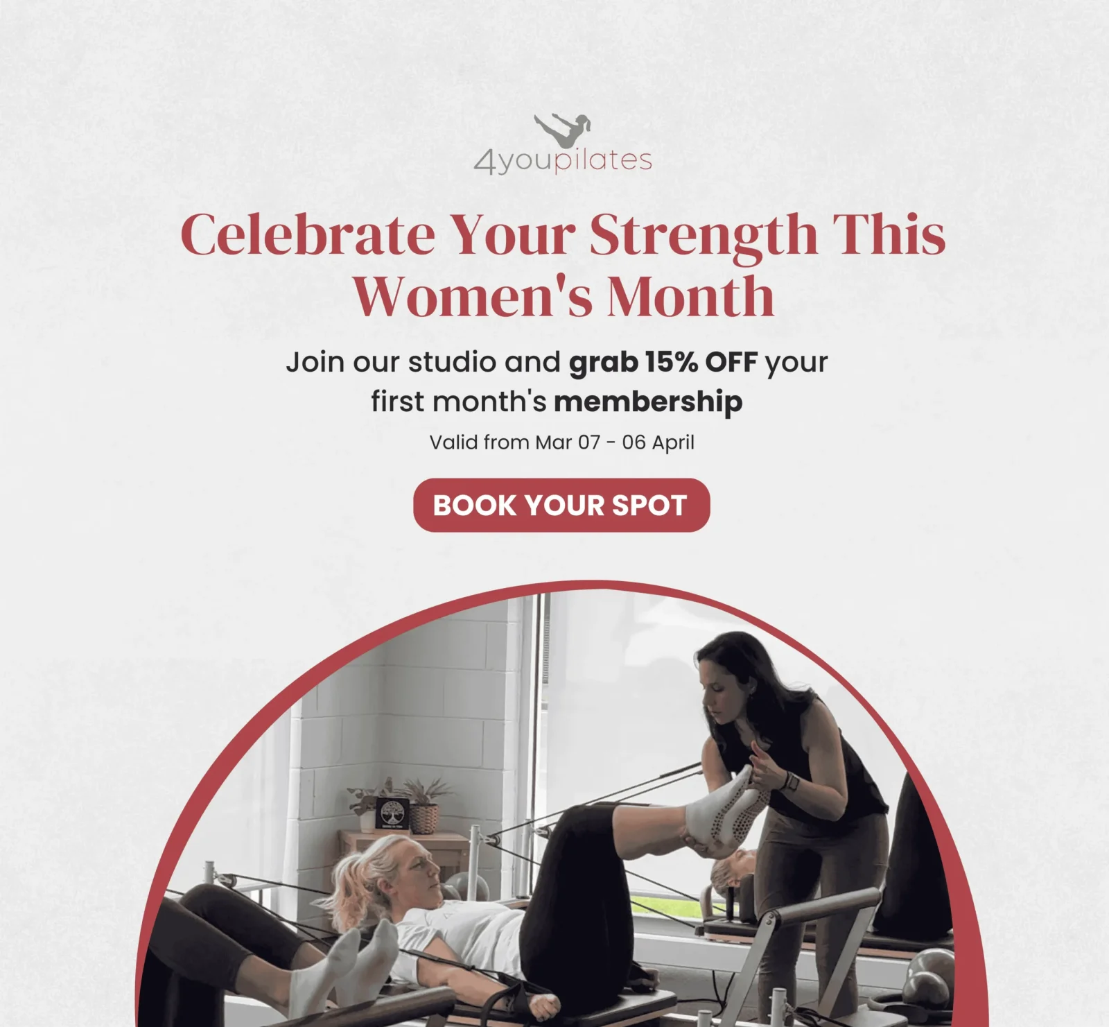 Mobile - Ação Womens Month - 4 you Pilates